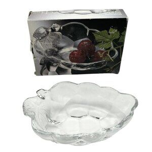 Studio Nova Nature's Harvest Grape Fruit Dessert Glass Dessert Dish In Box Used
